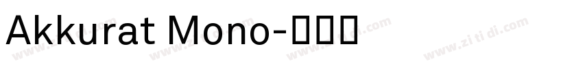Akkurat Mono字体转换